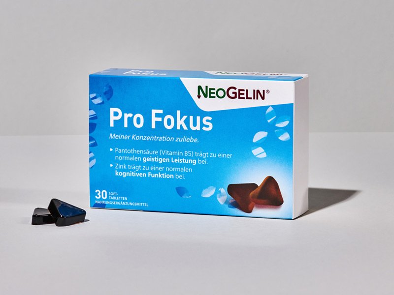 NeoGelin Pro Fokus zur Unterstützung der kognitiven Leistungsfähigkeit.